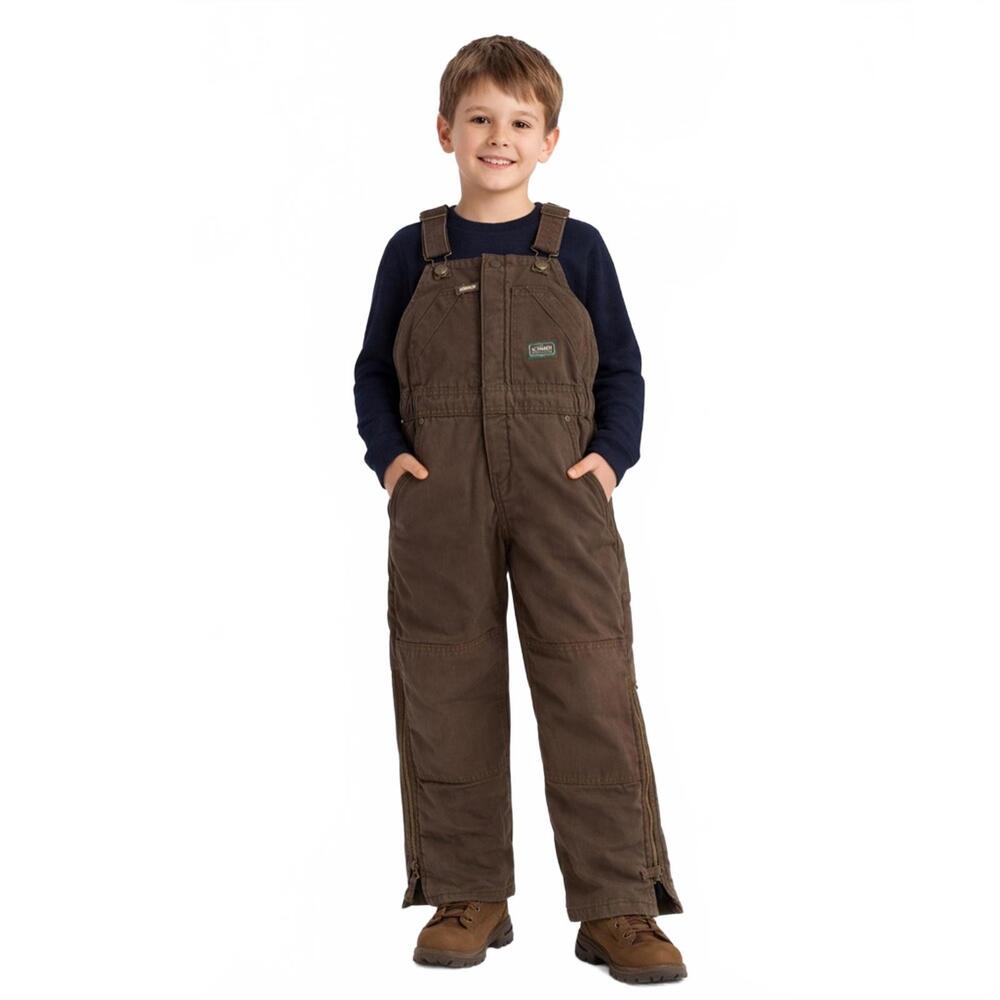 C.E. CE Schmidt Insulated Bib Overalls Workwear Utility Brown Kid's Toddler 4T